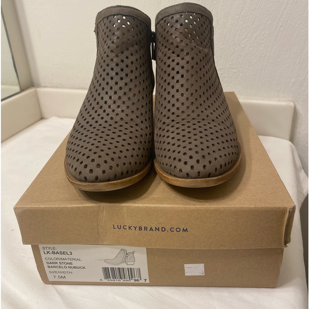 Lucky Brand Basel Leather Ankle Bootie 7.5